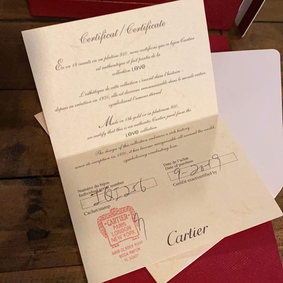 SOLD Cartier Love Bracelet Small White Gold - Picture 8 of 8